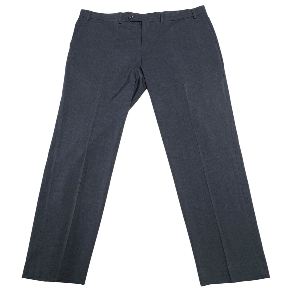 Michael Kors Men's Dress Pants 42x30 Flat Front Straight Leg Blue Slacks